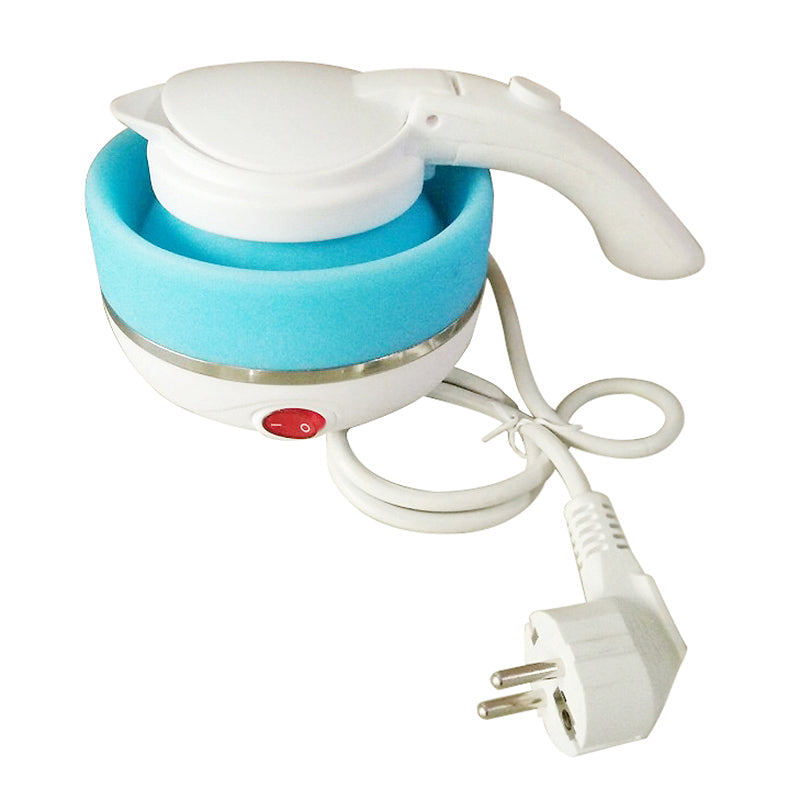 0.75L EU Plug Electric Kettle Silicone Foldable Portable Travel Camping Water Boiler