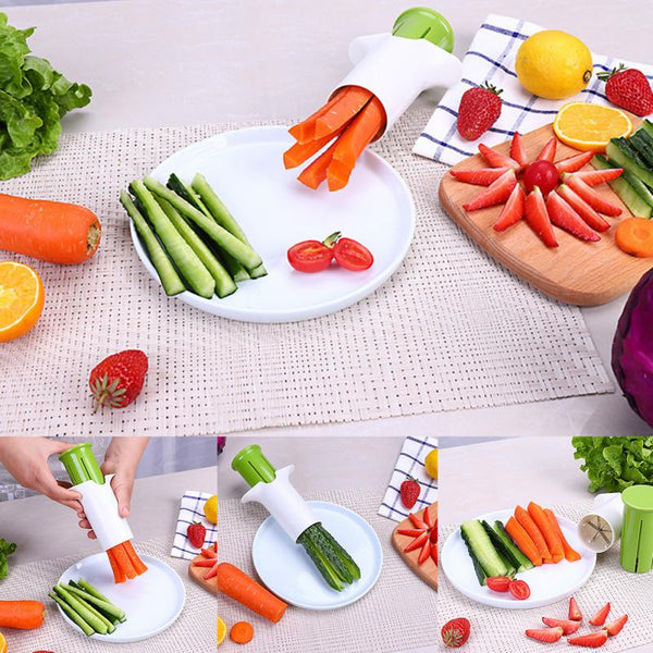 Kitchen Vegetable Slicer Creative Fruit Vegetable Cutter Cucumber Carrot Shredder (BPA Free, No FDA Certificate)