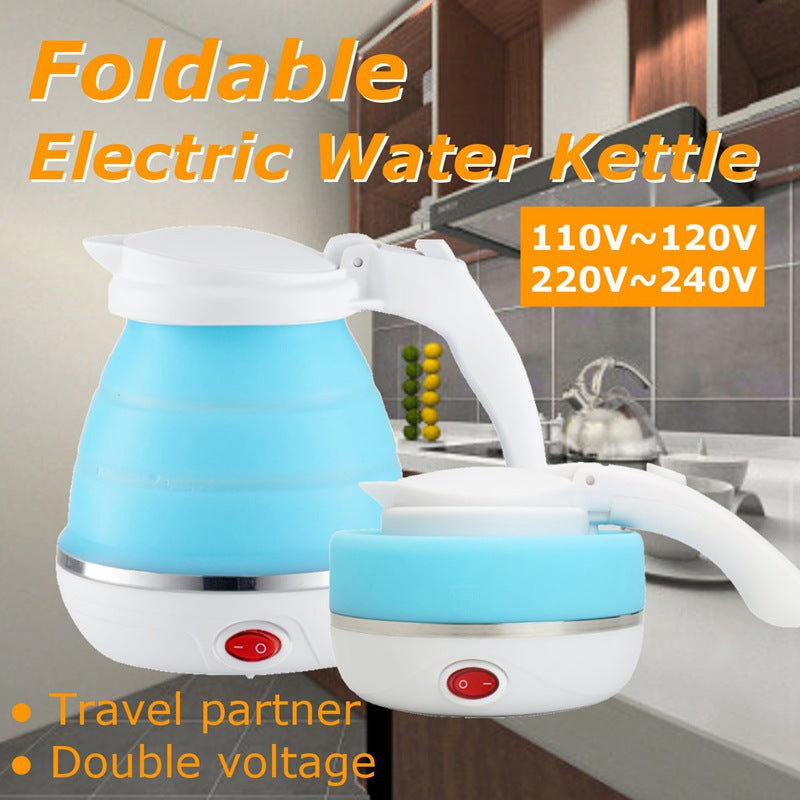 0.75L EU Plug Electric Kettle Silicone Foldable Portable Travel Camping Water Boiler