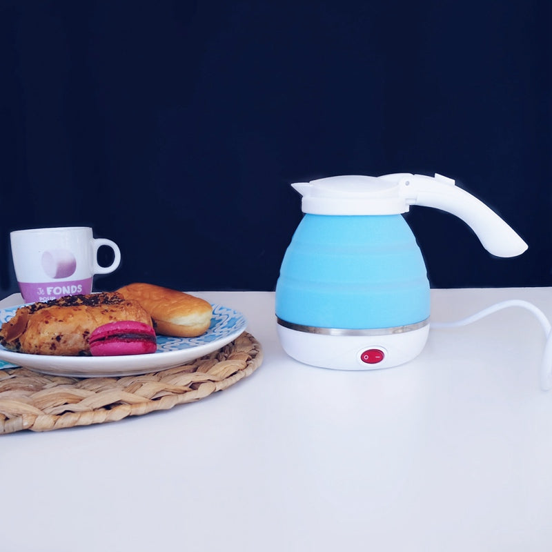 0.75L EU Plug Electric Kettle Silicone Foldable Portable Travel Camping Water Boiler