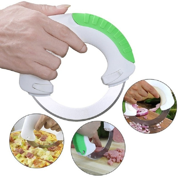 Rolling Knife Circular Kitchen Cutter Pizza Wheel Knife Pastry Cutter Vegetable Chopper