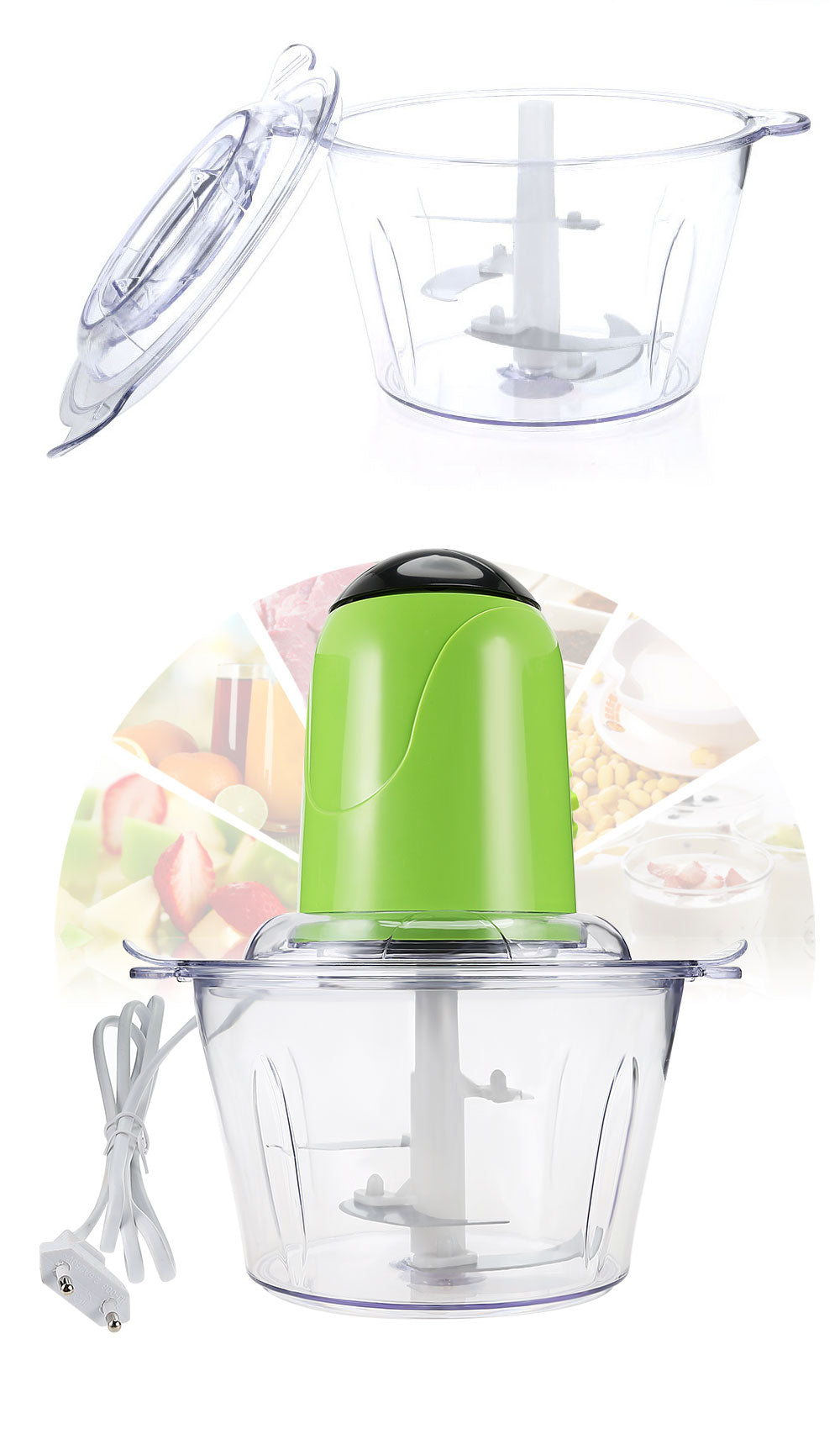 2L Electric Food Processor Meat Grinde