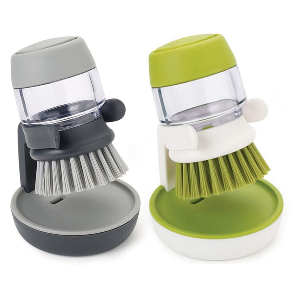 1PCS Palm Scrub Dish Brush with Washing Up Liquid Soap