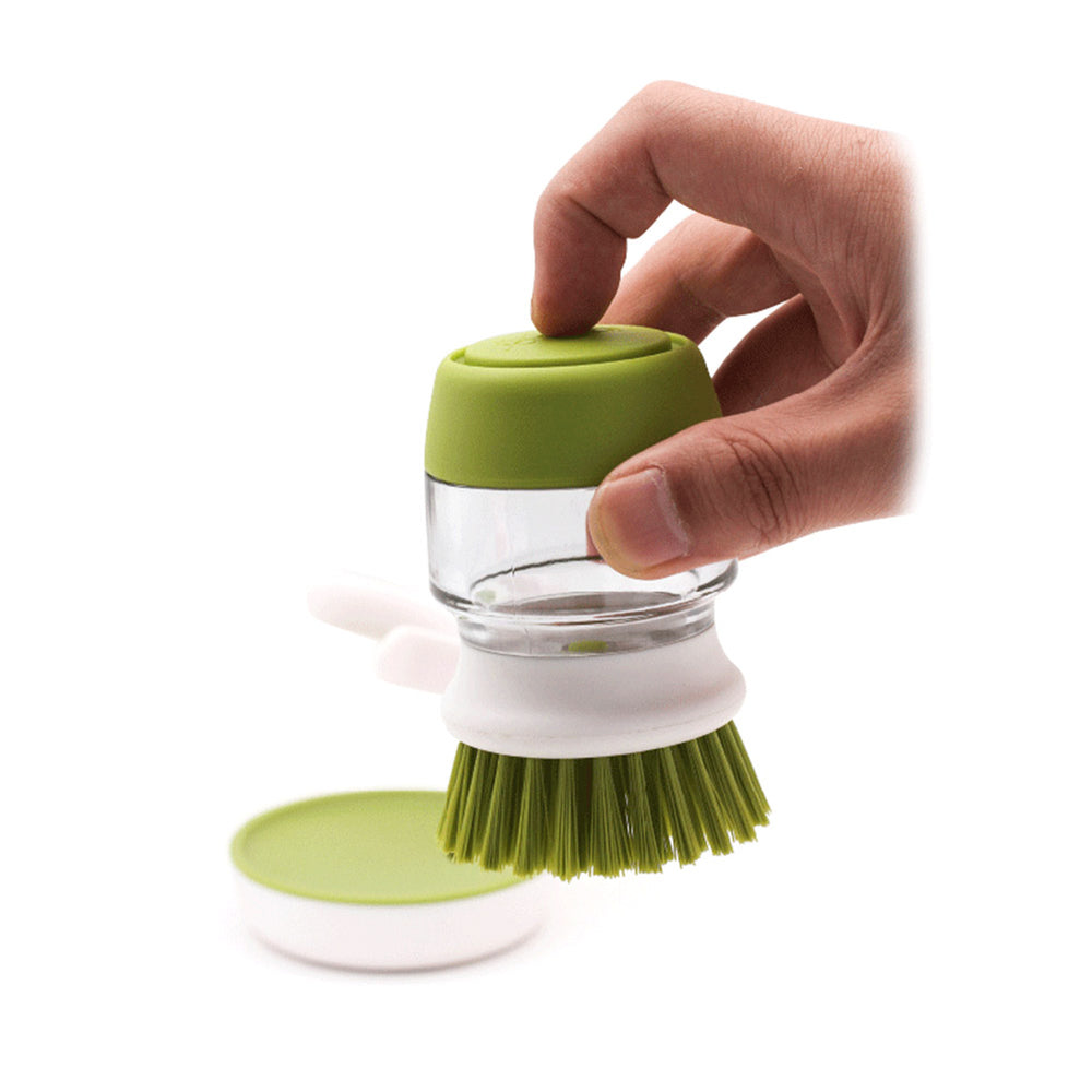 1PCS Palm Scrub Dish Brush with Washing Up Liquid Soap