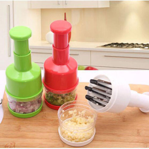 Semi-automatic Stainless Steel Kitchen Pressing Slicer Peeler Onion Chopper