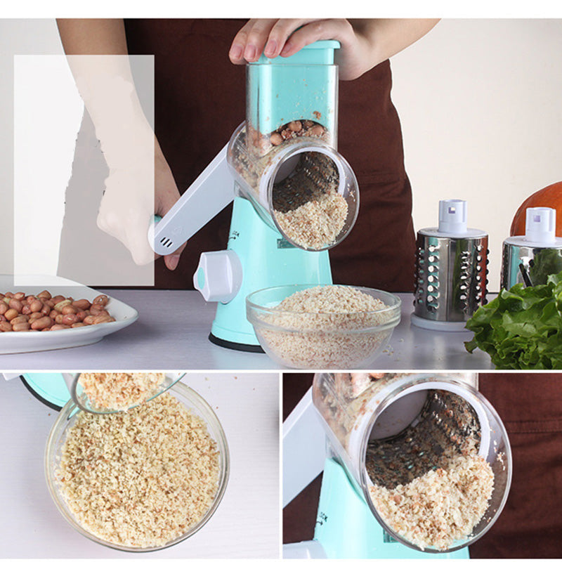 Multifunctional Drum-type Hand-operated Vegetable Cheese Shredder Device Grater Potato Slicer