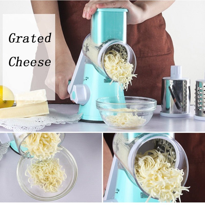 Multifunctional Drum-type Hand-operated Vegetable Cheese Shredder Devi –  Shop Kitchen Gadget