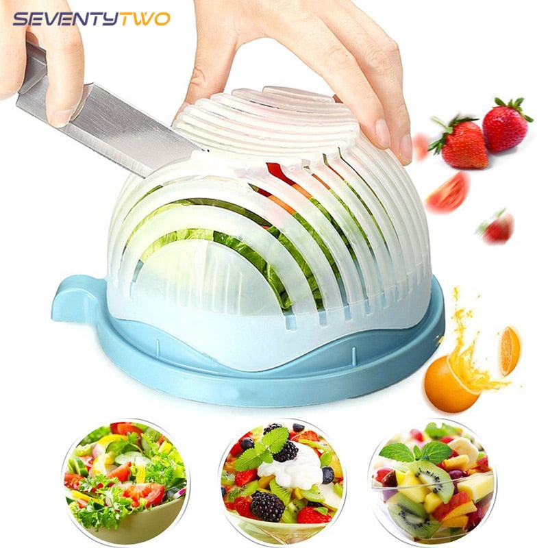 Quick Salad Maker Salad Cutter Bowl Kitchen Gadget Vegetable Fruits Sl –  Shop Kitchen Gadget