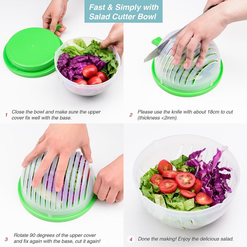 Salad Cutter Bowl Salad Maker Vegetable Fast Fruit Chopper